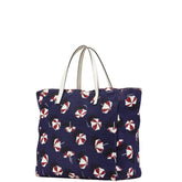 グッチ 傘 アンブレラ トートバッグ ハンドバッグ 282439 ネイビー マルチカラー キャンバス レザー レディース GUCCI 【中古】